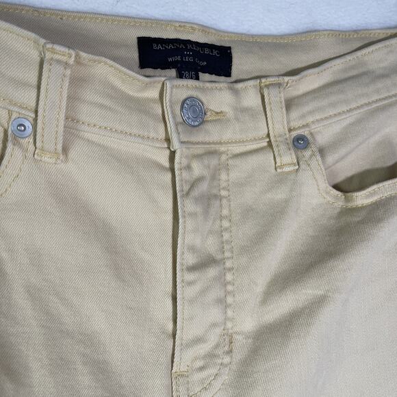 Banana republic High-Rise Wide-Leg Cropped Jean Yellow 28/6 - Picture 3 of 8